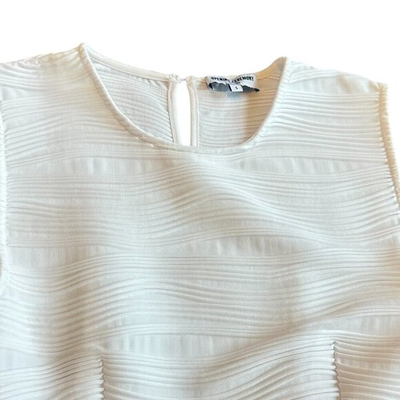 Opening Ceremony Lotus Flutter Dress Sleeveless Midi Fit N Flare Size Small - Picture 6 of 13